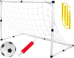 Poartă mare de fotbal pentru copii cu plasă, minge și pompă