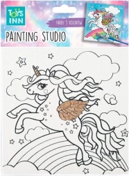 set de pictură pe pânză unicorn rainbow