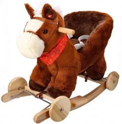 Căluț de lemn cu roți și scaun