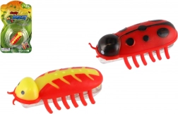 Gândăcel interactiv care se târăște, pe baterie, din plastic, 4,5 cm