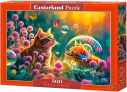Puzzle 500 piese Magical Morning cu pisici