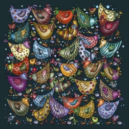 Puzzle pătrate Palapeli – grămadă de pui, 239 piese