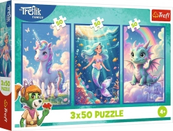 Puzzle Treflíci Lumea colorată 3×50 piese