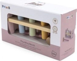 VIGA PolarB banc de batut din lemn cu ciocănel Vulpiță Montessori