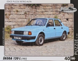 Puzzle retro auto Škoda 120 L 40 piese