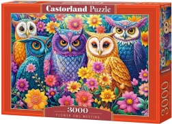 Puzzle Castorland Întâlnire de bufnițe în flori 3000 piese