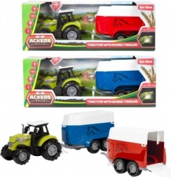 tractor cu remorcă pentru cai, cu lumină și sunet, set din plastic 24 cm
