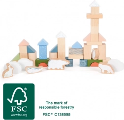 Cărămizi din lemn Arctic de la small foot