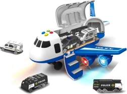 Avion de poliție cu spațiu de marfă și 3 mașinuțe