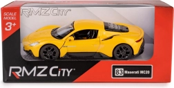 Model metalic RMZ City MASERATI MC20 1:37 cu mecanism pull-back și uși deschizătoare