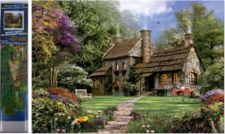 Pictură cu diamante căsuță 30 × 40 cm