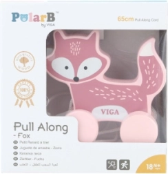 Jucărie de tras din lemn vulpiță VIGA