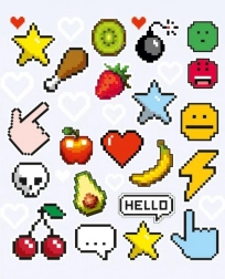 Plasturi Pixele foaie mică