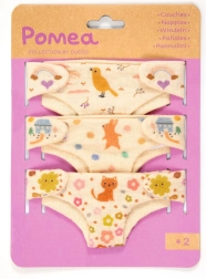 Djeco set de scutece textile pentru păpuși (3 buc)