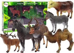 Set figurine animale domestice și sălbatice cerb vacă