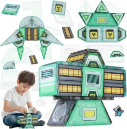 Set magnetic de construcție Stație Spațială STEM, 108 piese