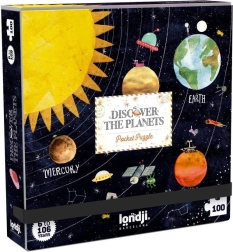 Puzzle de buzunar Descoperirea planetelor Londji - 100 de piese