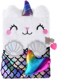 Jurnal cu cheie Pisică Unicorn Sirenă