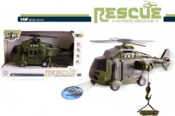 elicopter militar de salvare cu lumină și sunet 1:16