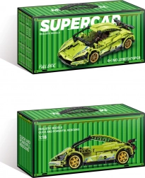 Set de construcție mașină sport verde 470 piese
