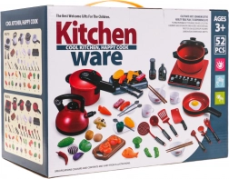 Set de oale roșu cu bucătărie și accesorii