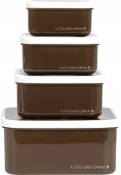 Set de patru cutii pentru gustări A Little Lovely Company – Urși