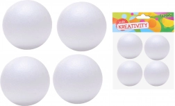 Bile decorative din polistiren 7 cm, 4 buc