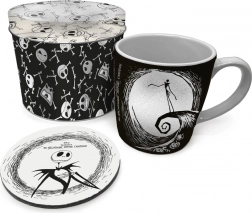 Set cadou THE NIGHTMARE BEFORE CHRISTMAS – cană 315 ml, suport de pahar din plută și cutie metalică