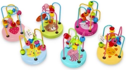 VIGA labirint cu mărgele din lemn pentru dezvoltarea motricității, 1 buc