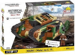 Set de construcție COBI tanc Mark I (Male) – 878 piese