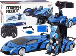 Mașină robotică transformabilă R/C 1:10 Control prin gesturi Albastru