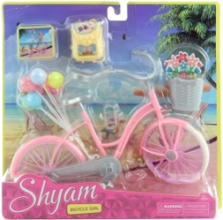 Bicicletă pentru păpuși cu accesorii