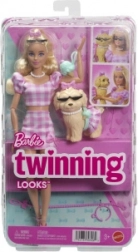 Barbie costum dublu cu fundiță – păpușă cu cățel