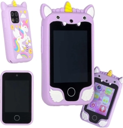Smartphone inteligent pentru copii cu aparat foto și cameră 8 GB – unicorn mov