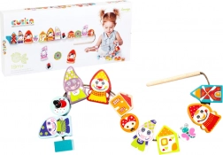 set de înșirare CUBIKA pitici din lemn