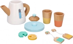 Set de ceai din lemn cu ceainic și căni