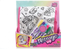 Geantă de colorat cu motiv de unicorn