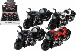 Mini motocicletă metal/plastic pe întoarcere înapoi - 4 culori