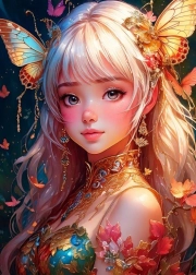 Puzzle BLUEBIRD Fata Fluture 300 piese