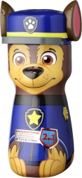 Gel de duș și șampon 2‑în‑1 pentru copii PAW PATROL Chase 400 ml – sticlă 3D