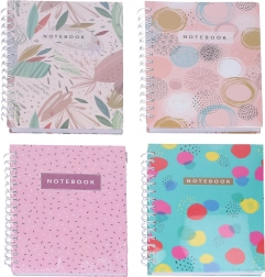 Caiet cu spirală A5, dictando, 100 de pagini, mix de modele