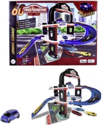 Majorette garaj urban pentru a 60-a aniversare, complex de parcare pe 3 niveluri cu mașină Renault 1:64