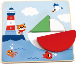 Joc educativ din lemn Tangramini pentru copii