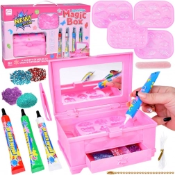 Set creativ pentru realizare bijuterii cu geluri magice