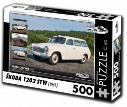 Puzzle RETRO-AUTA Škoda 1202 STW ambulanță (1961) – 500 piese