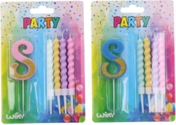 Lumânare pentru petrecere numărul 8 cu 4 lumânări