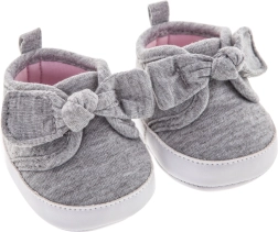 Ghetuțe pentru păpușă – adidași gri cu fundiță