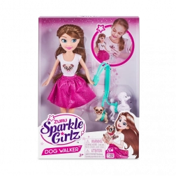 Păpușă Sparkle Girlz cu doi căței 28 cm