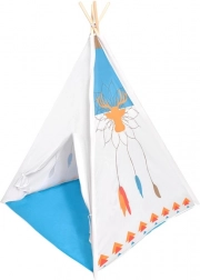 Teepee pentru copii ECOTOYS cu structură din lemn și saltea de podea
