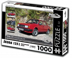 Puzzle Retro-mașini Škoda 125 L volan pe dreapta (1989) – 1000 piese